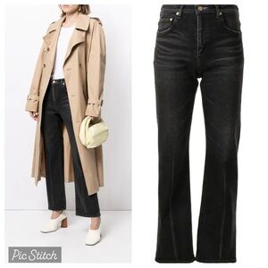 Tu es mon tresor the amethyst wash black mid rise denim jeans